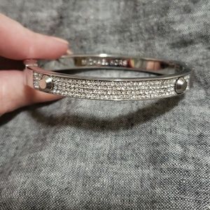 Michael Kors silver tone pave bracelet